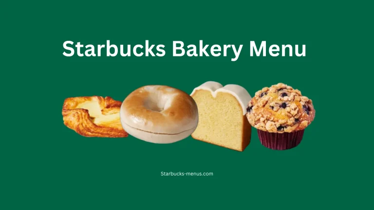 Starbucks Bakery Menu