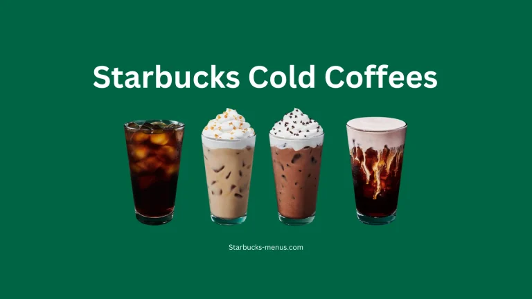 Starbucks Cold Coffee menu