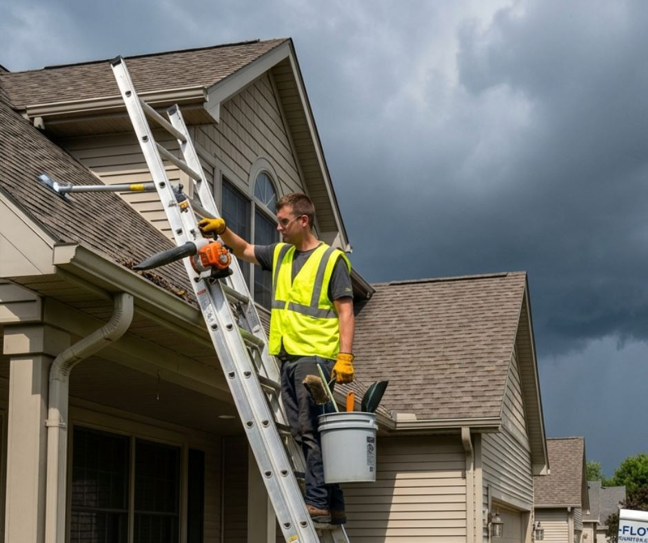 Maintain Gutters and Downspouts During