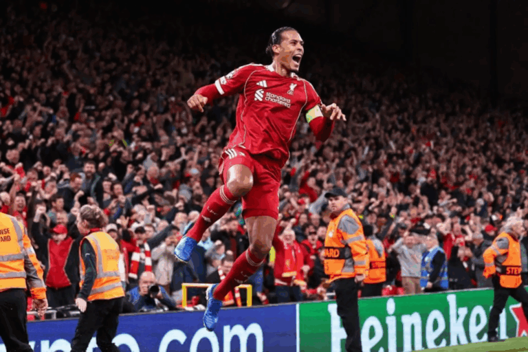 A forward celebrates scoring a brace, symbolizing precision and composure in front of goal